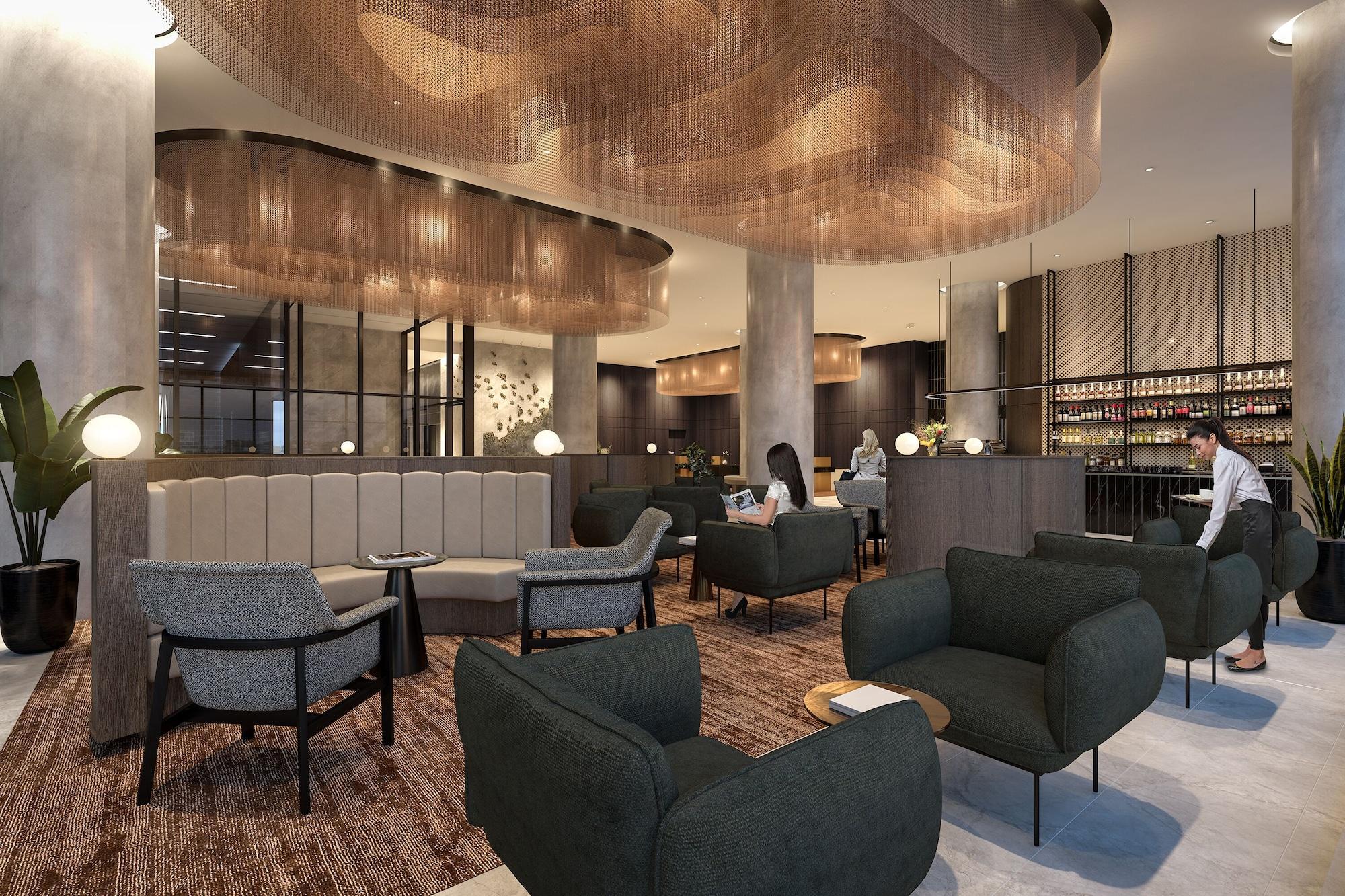 Апарт отель Oakwood Premier Мельбурн Экстерьер фото The lounge at the airport